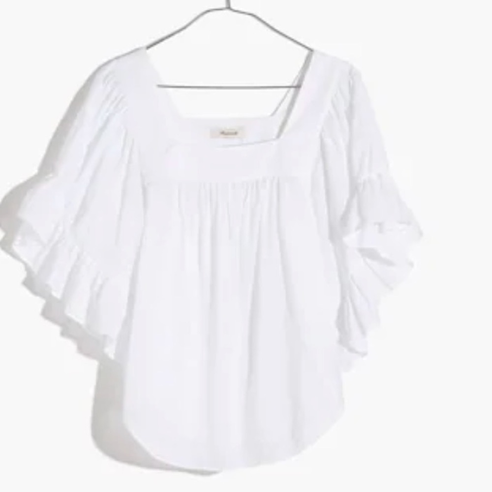 Madewell flutter sleeve top